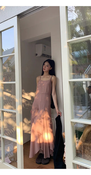pink slim dress