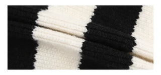 striped knit cardigan