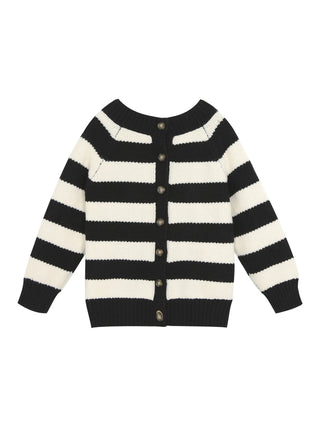 striped knit cardigan