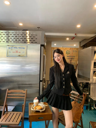 black korean Jacket Suit