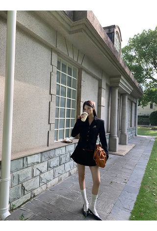 black korean Jacket Suit