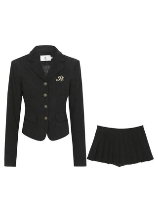 black korean Jacket Suit