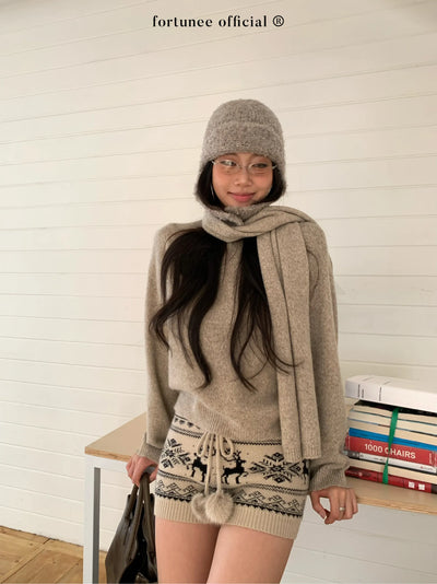 cropped scarf set