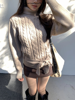 lace-up sweater