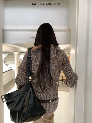 variegated knit dress