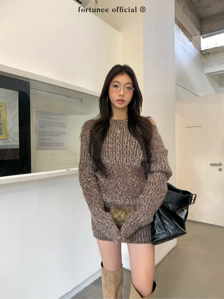 variegated knit dress