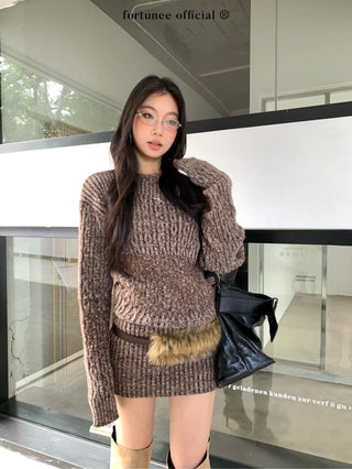 variegated knit dress