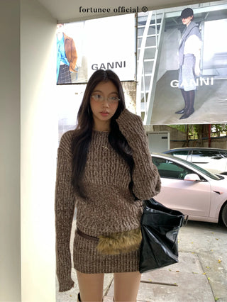 variegated knit dress