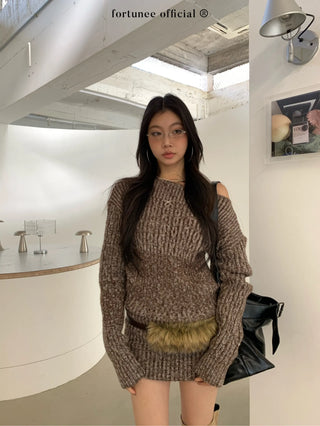 variegated knit dress