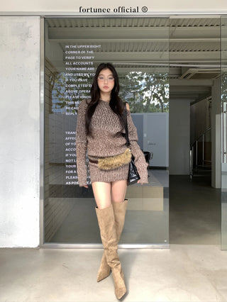 variegated knit dress