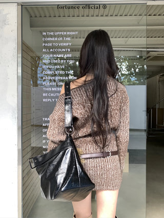 variegated knit dress