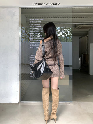 variegated knit dress