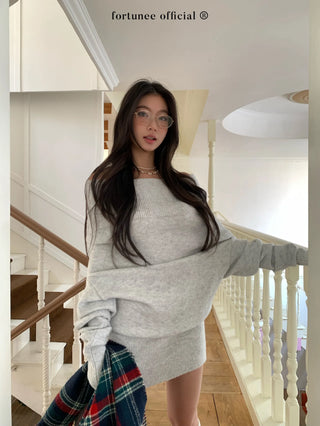 off-shoulder pleated dress