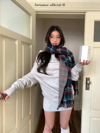 off-shoulder pleated dress