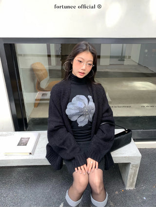 flower rhinestone tee