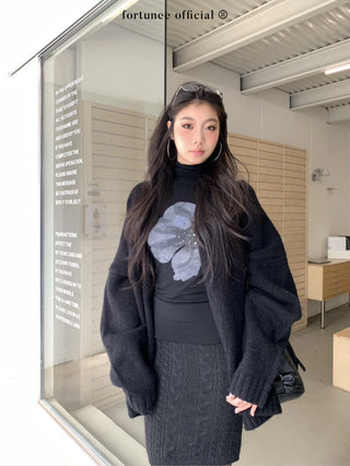 flower rhinestone tee