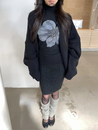 flower rhinestone tee