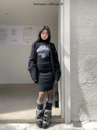 flower rhinestone tee