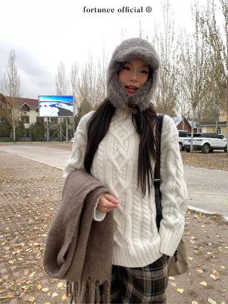 turtleneck twist sweater