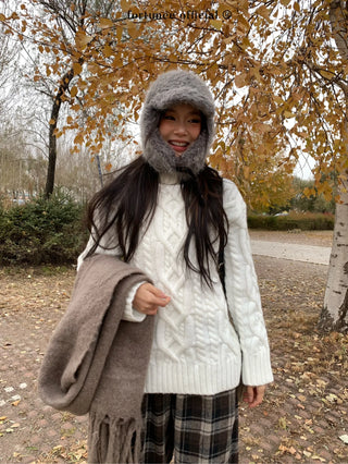 turtleneck twist sweater