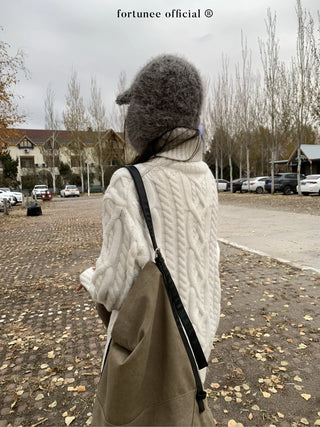 turtleneck twist sweater