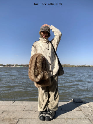 horn button cardigan