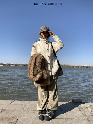 horn button cardigan