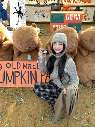 variegated zipper sweater