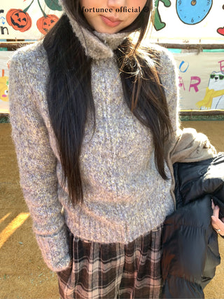 variegated zipper sweater