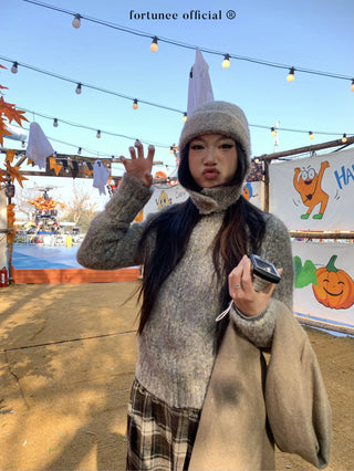 variegated zipper sweater