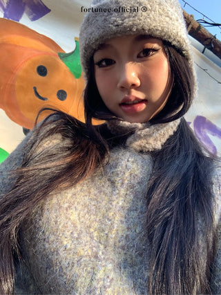 variegated zipper sweater