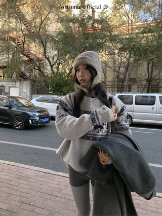 deer jacquard sweater