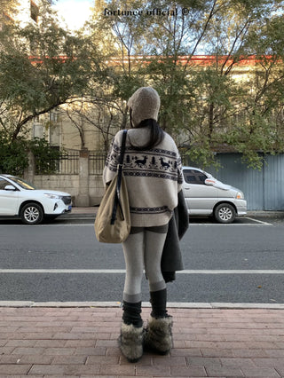 deer jacquard sweater