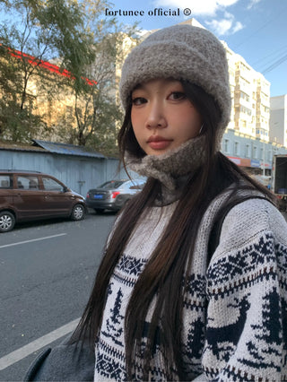 deer jacquard sweater