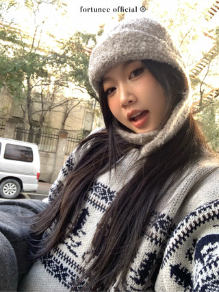 deer jacquard sweater