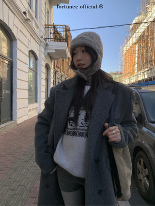 deer jacquard sweater