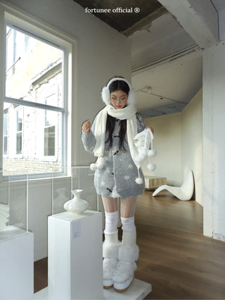 snowflake cardigan coat