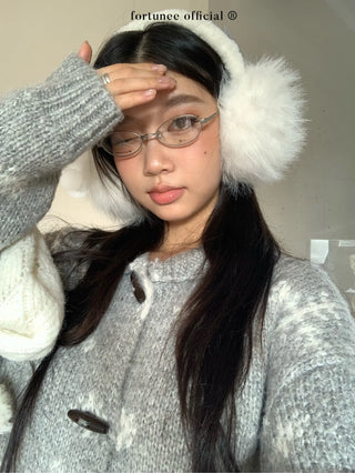 snowflake cardigan coat