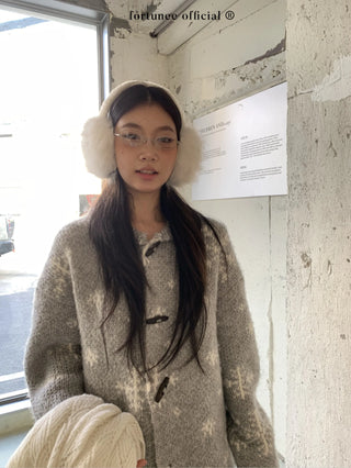 snowflake cardigan coat