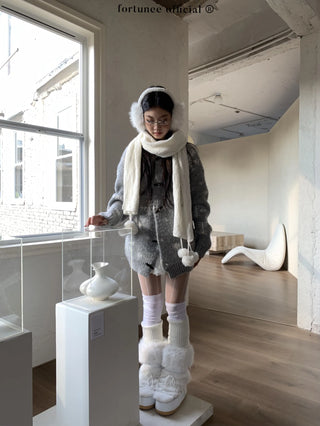 snowflake cardigan coat