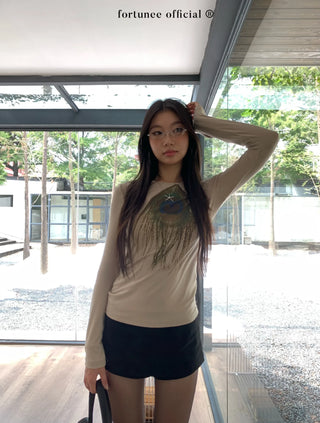 peacock feather tee