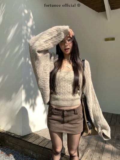 twist knit set