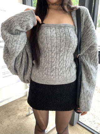 twist knit set