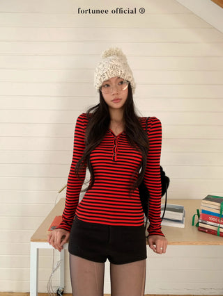striped knitted tee