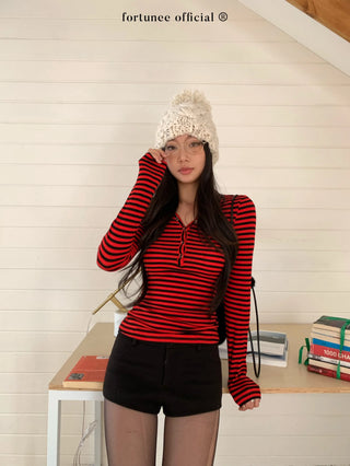 striped knitted tee