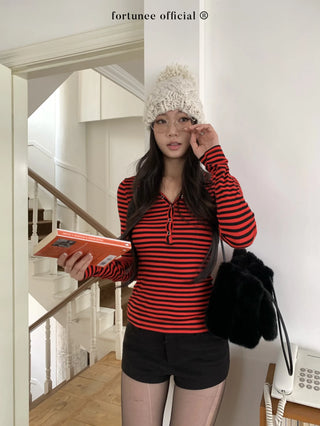 striped knitted tee