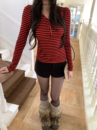 striped knitted tee