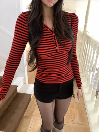 striped knitted tee