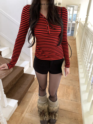 striped knitted tee
