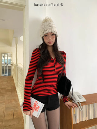 striped knitted tee